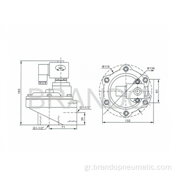 ASCO SCG353A043 τύπου 3/4 ίντσα παλμό Jet βαλβίδα